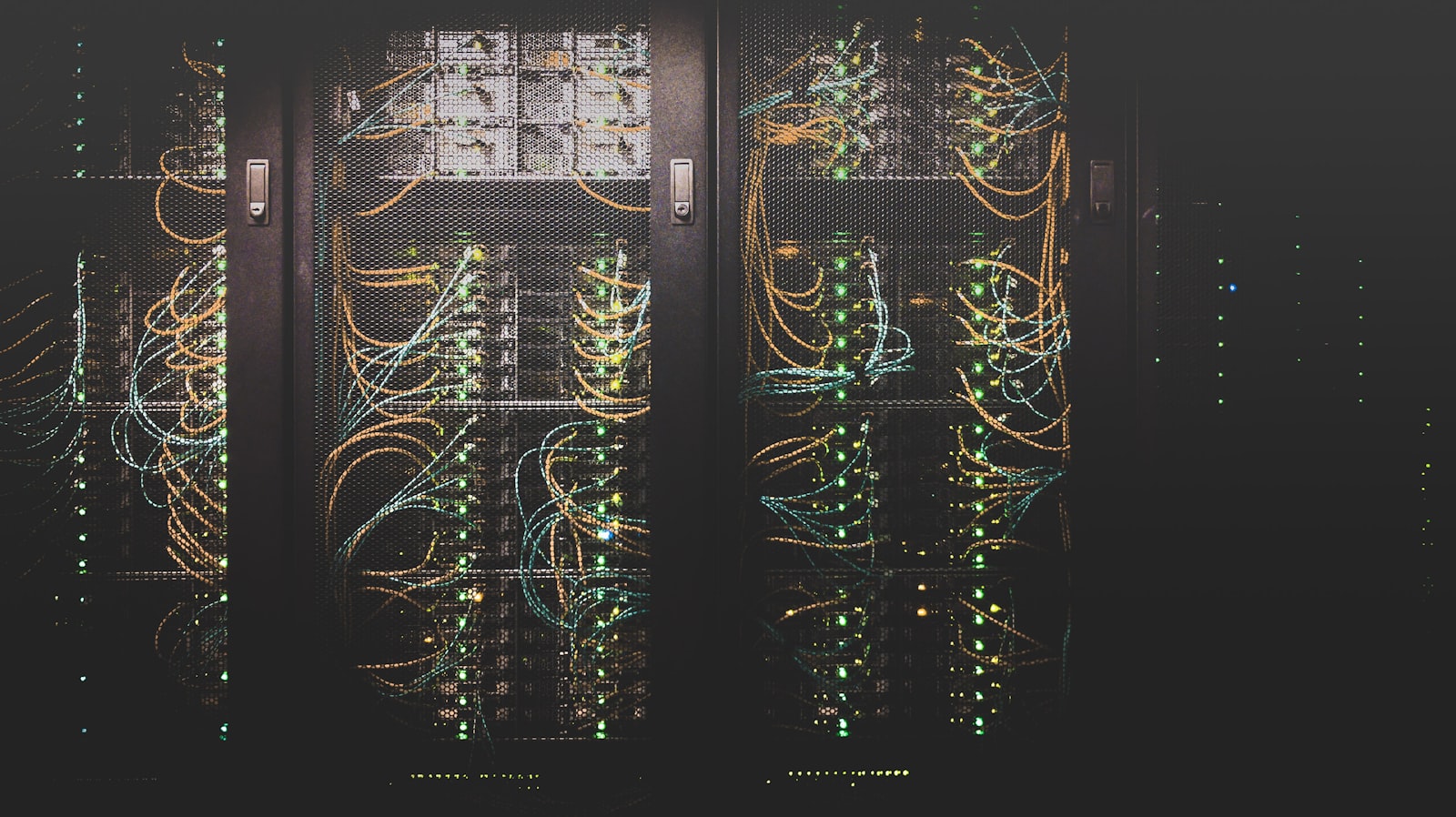 Server racks in a datacenter
